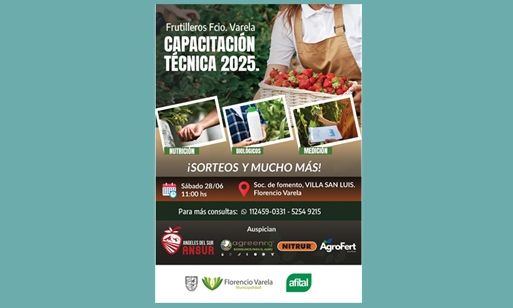 Florencio Varela – Capacitación gratuita a productores frutilleros del distrito